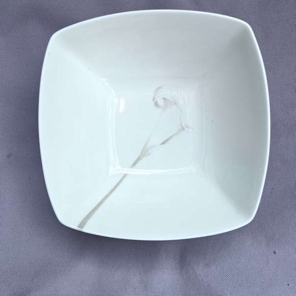 4 Mikasa Glory Days Cala Lily Square China Cereal Bowls - Picture 1 of 7